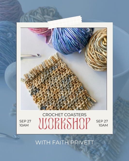 Coffee & Crochet: Mug Rug Coasters with Faith Privett 9/27 10AM