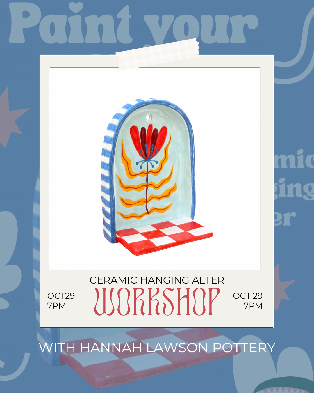 Hanging Wall Altars with Hans.Pots 10/29 7PM